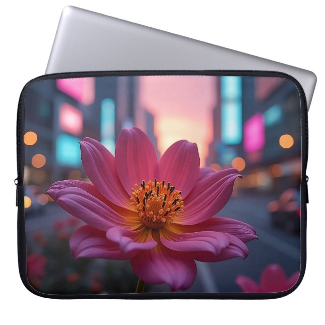 Moderne Sunrise Bloom 15' Laptopschutzhülle (Vorderseite)