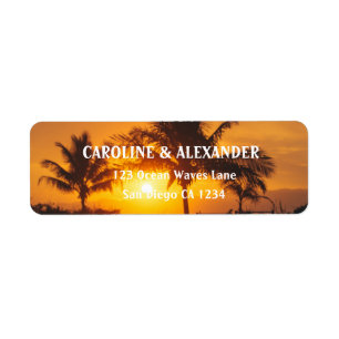Moderne Sunset Ocean Tropical Beach Rücksendeadres