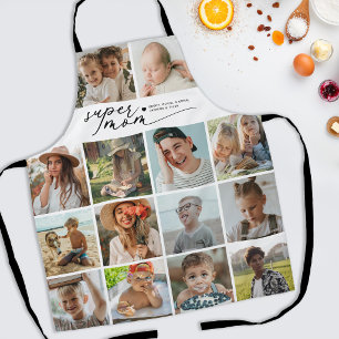Moderne Super-Mama 10-Foto-Collage Schürze