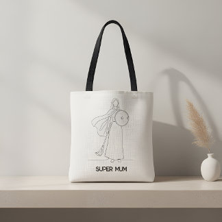 Moderne Super-Mama-Krieger-Linienkunst