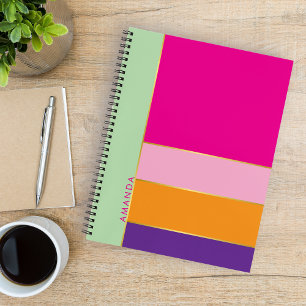 Moderne süße farbenfrohe elegante trendige persona notizbuch