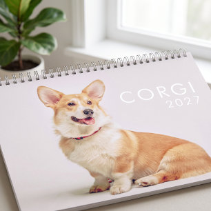 Moderne süße lustige Corgi-Hunde-Fotos Kalender