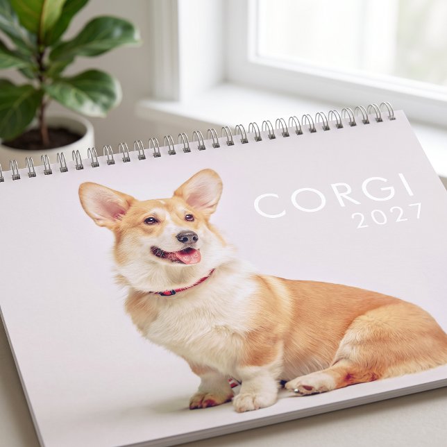 Moderne süße lustige Corgi-Hunde-Fotos Kalender (Von Creator hochgeladen)