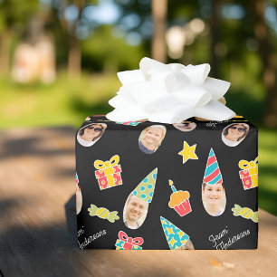 Moderne süße lustige Geburtstagsfotos Geschenkpapier