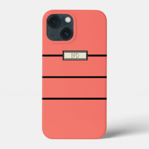 Moderne süße Monogramm-Monogramm-Koralle Case-Mate iPhone Hülle