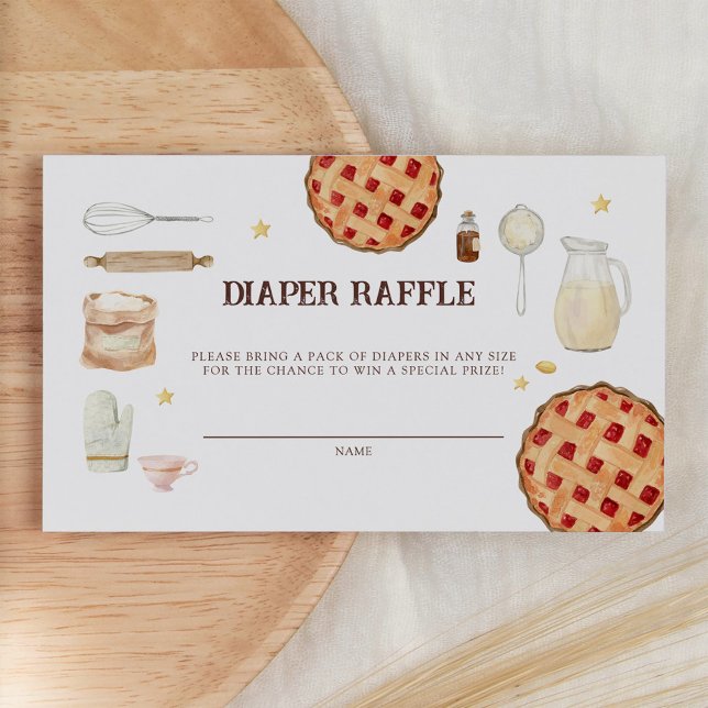 Moderne Süsse Pie Baby Duschkabine Windelwanne Begleitkarte (Von Creator hochgeladen)