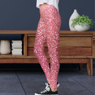 Moderne süße rosa Glitter-Sparkles-Muster Sport Leggings
