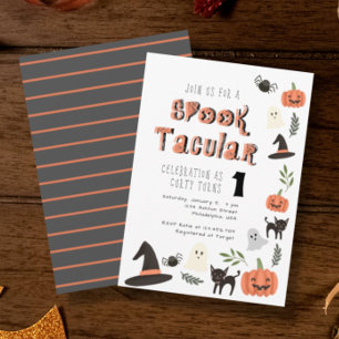 Moderne süße spektakuläre Halloween-Geburtstagsfei Einladung