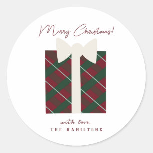 Moderne süße Weihnachts-Sticker Runder Aufkleber