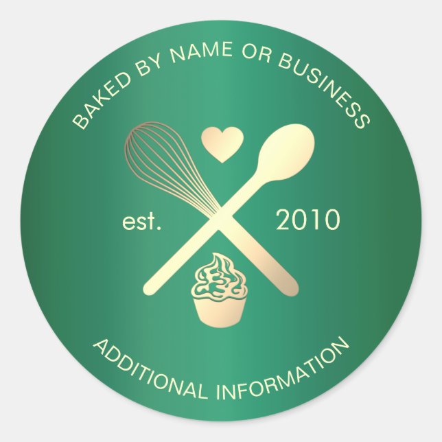 Moderne Süßigkeiten für Gürtelgoldbäcker Runder Aufkleber (Vorderseite)