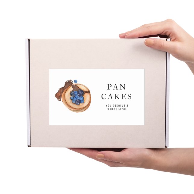 Moderne Süßigkeiten Pancake Bäckerei Beruflich Bus Rechteckiger Aufkleber (Von Creator hochgeladen)