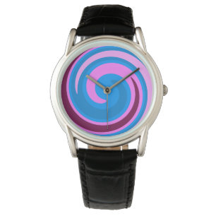 Moderne Swirl Abstrakt Art #104 Armbanduhr