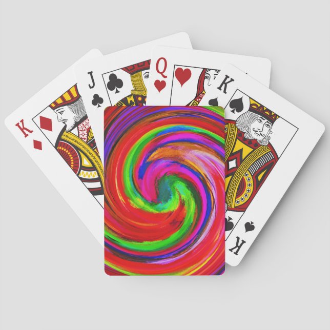 Moderne Swirl Abstrakt Art #12 Spielkarten (Rückseite)
