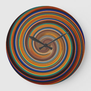 Moderne Swirl Abstrakt Art #23 Große Wanduhr