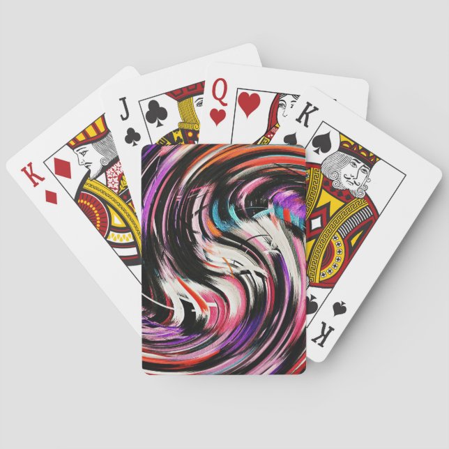 Moderne Swirl Abstrakt Art #24 Spielkarten (Rückseite)
