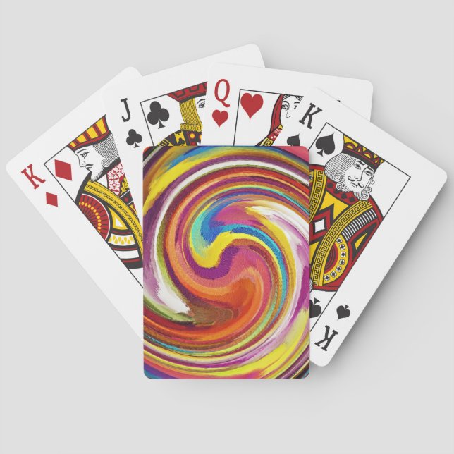 Moderne Swirl Abstrakt Art #27 Spielkarten (Rückseite)