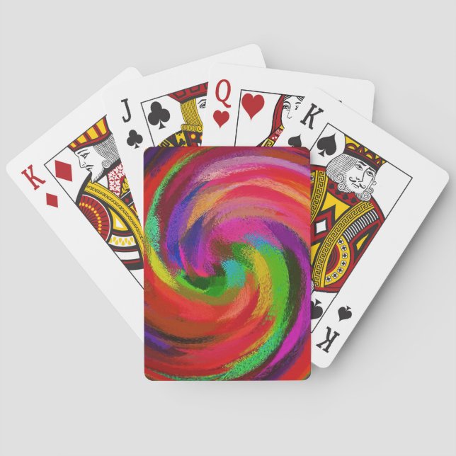 Moderne Swirl Abstrakt Art #28 Spielkarten (Rückseite)