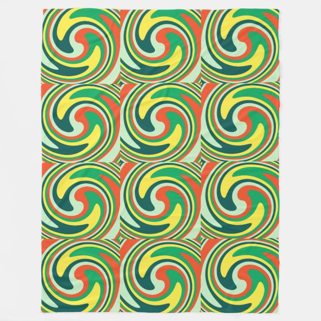 Moderne Swirl Abstrakt Art #2 Fleecedecke (Vorderseite)