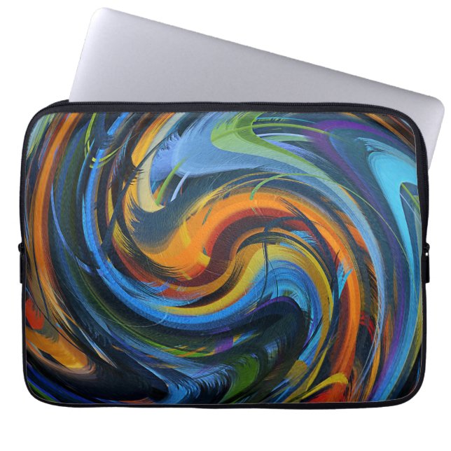 Moderne Swirl Abstrakt Art #30 Laptopschutzhülle (Vorderseite)