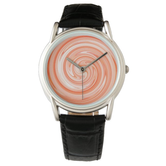 Moderne Swirl Abstrakt Art #4 Armbanduhr (Vorderseite)