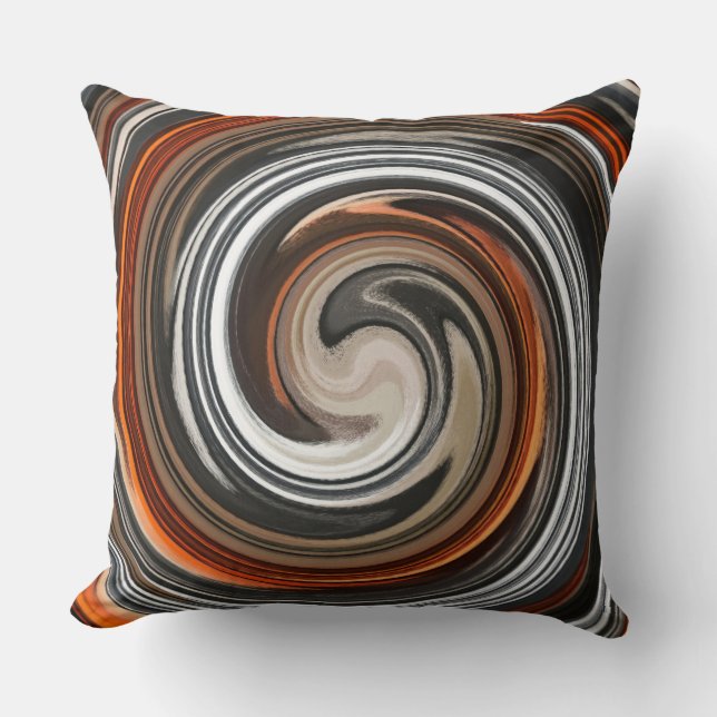 Moderne Swirl Abstrakt Art #5 Kissen (Vorderseite)