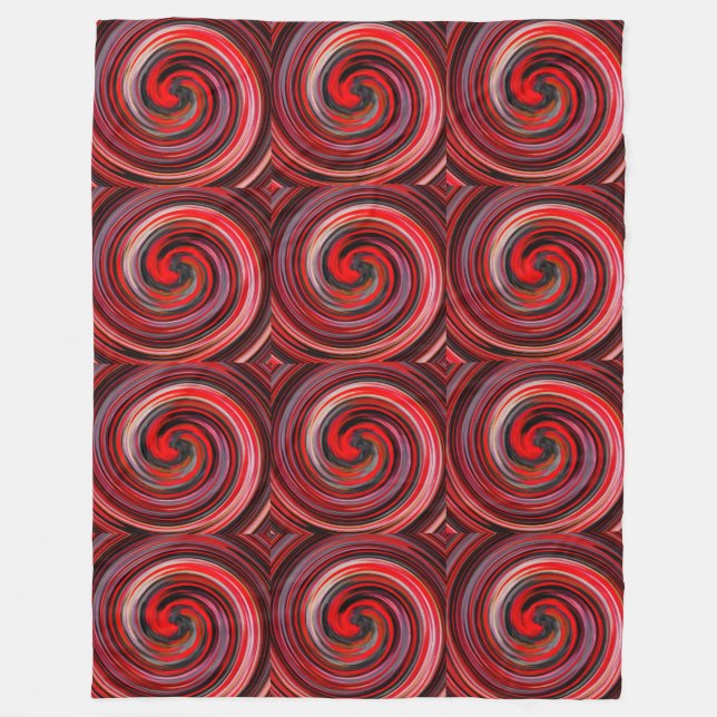 Moderne Swirl Abstrakt Art #6 Fleecedecke (Vorderseite)