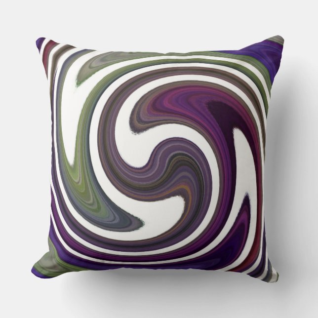 Moderne Swirl Abstrakt Art #6 Kissen (Vorderseite)