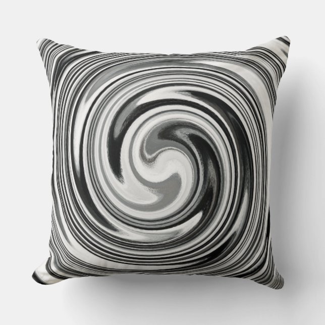 Moderne Swirl Abstrakt Art #7 Kissen (Vorderseite)