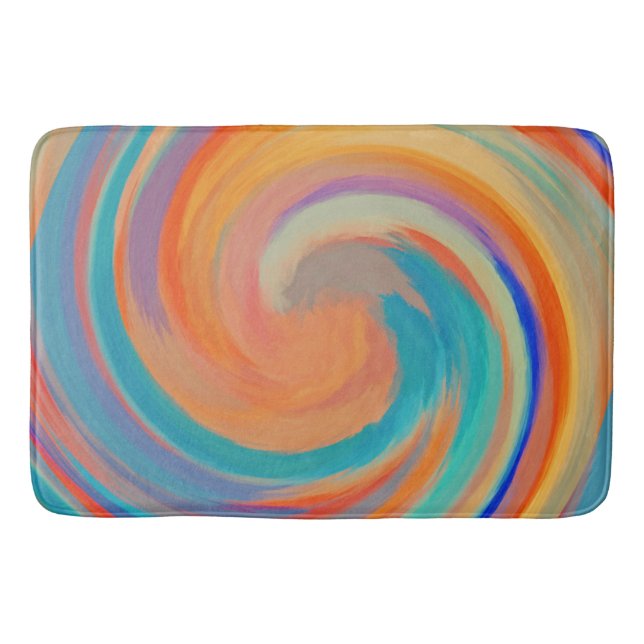 Moderne Swirl Abstrakt Art #8 Badematte (Vorderseite)