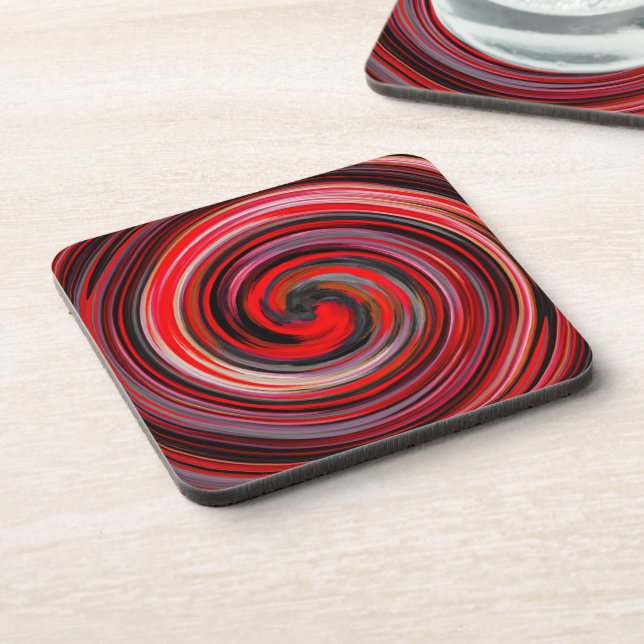 Moderne Swirl Abstrakt Art #8 Getränkeuntersetzer (Linke Seite)