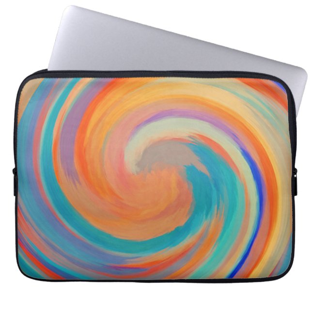 Moderne Swirl Abstrakt Art #8 Laptopschutzhülle (Vorderseite)