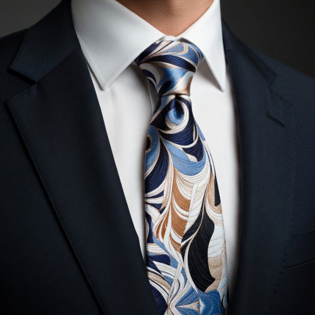 Moderne Swirl Art Deco Muster Krawatte (Von Creator hochgeladen)
