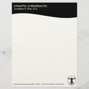 Moderne Swirl Chiropraktik-Briefkopf Briefkopf