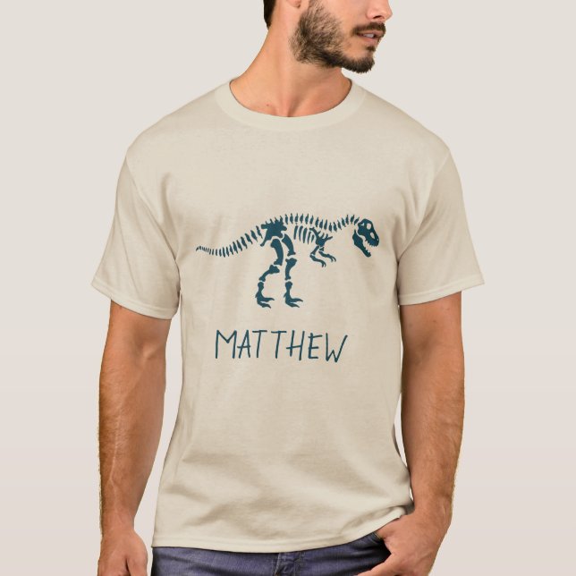 Moderne T-Rex Dinosaur Dig Archäologie T-Shirt (Vorderseite)