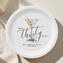 Moderne „Talk Thirty to Me“-Martini-Glas 30.