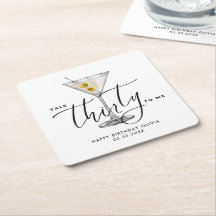Moderne „Talk Thirty to Me“-Martini-Glas 30.