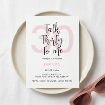 Moderne Talk Thirty To Me Pink 30. Geburtstagsfeie