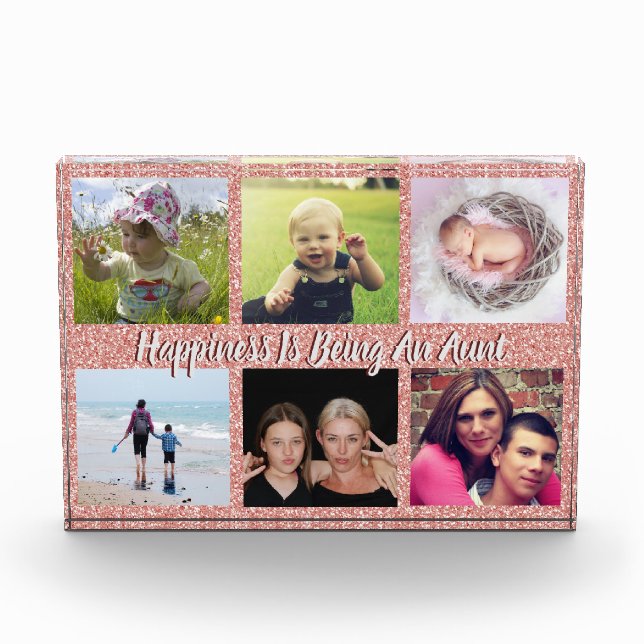 Moderne Tante Collage mit 6 Fotos (Vorderseite)