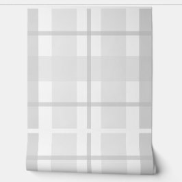 Moderne Tartan Pastellgrau Muster Tapete