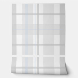 Moderne Tartan Pastellgrau Muster Tapete
