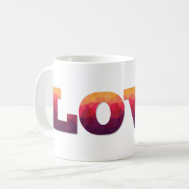 Moderne Tasse der polygonalen Liebe