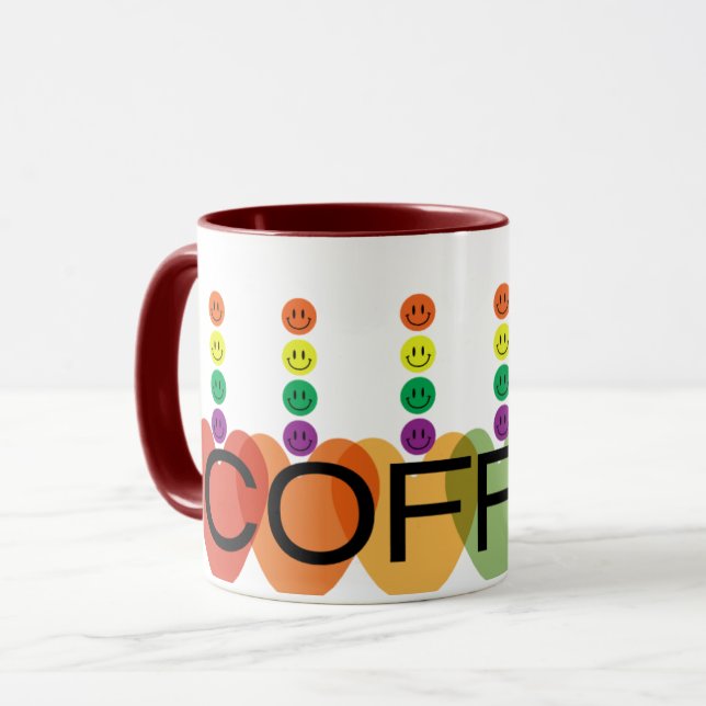 Moderne Tasse für Herzkaffee - Helle & Cheerf (Vorderseite Links)
