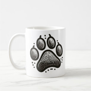 Moderne Tasse für Paw Print - Einzigartiges Gesche