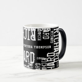 Moderne Tasse Schwarz-weißer Name