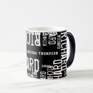 Moderne Tasse Schwarz-weißer Name