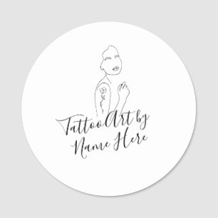 Moderne Tattoo-Schrift-Typografie-Monogramm Namensschild