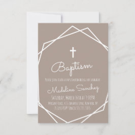 Moderne Taufe Gerahmte Kinderbetreuung Einladung