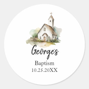 Moderne Taufe Gunst Sticker