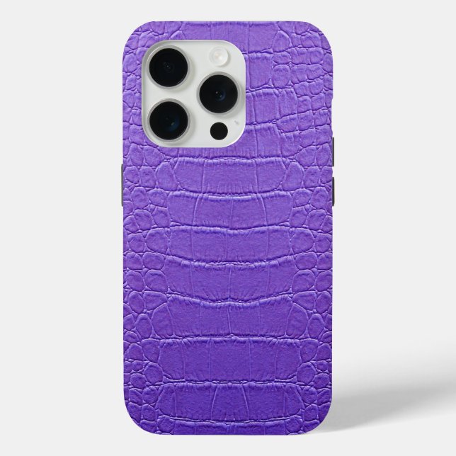 Moderne Taupe Croc Leather Textur Case-Mate iPhone Hülle (Rückseite)