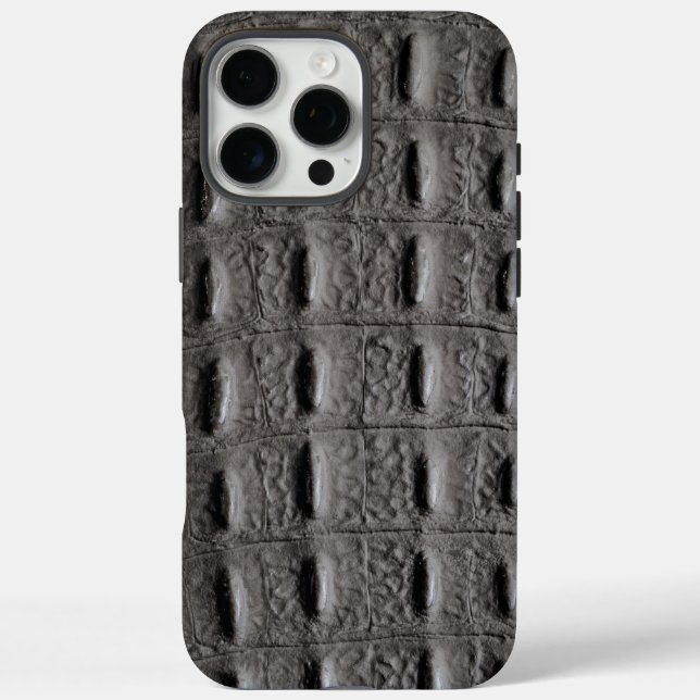 Moderne Taupe Croc Leather Textur Case-Mate iPhone Hülle (Rückseite)